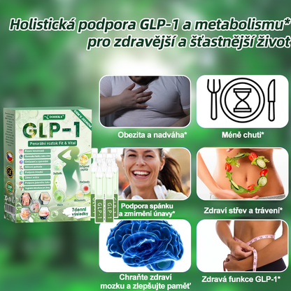 DOOEKA® GLP-1 8 v 1 Fit & Vital perorální roztok – ❖ jednou denně, viditelné změny za 7 dní / při obezitě, kardiovaskulárním zdraví, cukrovce, spánkové apnoi, zdraví střev, kloubních potížích a mnoha dalších stavech