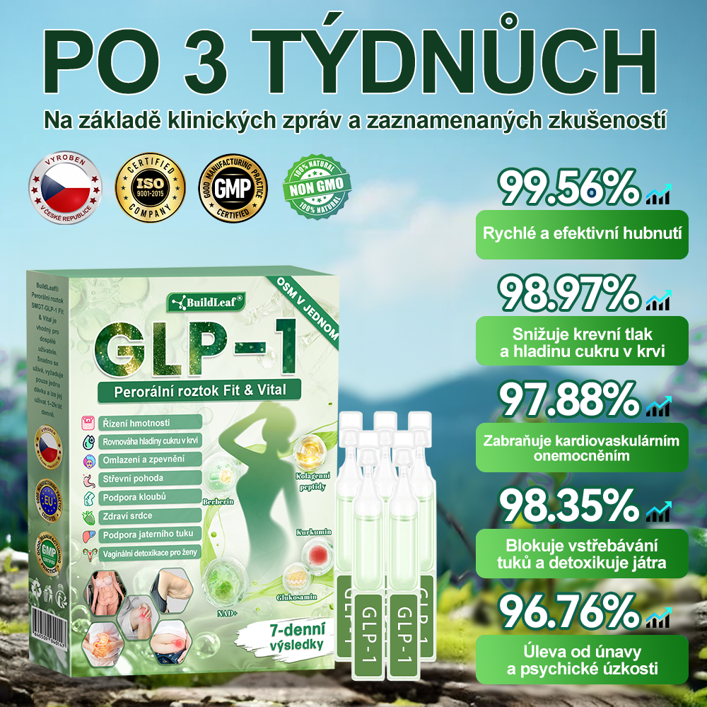 🏥Oficiální obchod ČR | BuildLeaf® GLP-1 8-v-1 Fit & Vital Řešení (Jednou denně, viditelné změny za 7 dní) ✅ Obezita, kardiovaskulární zdraví, cukrovka, spánková apnoe, zdraví střev, problémy se klouby a další.