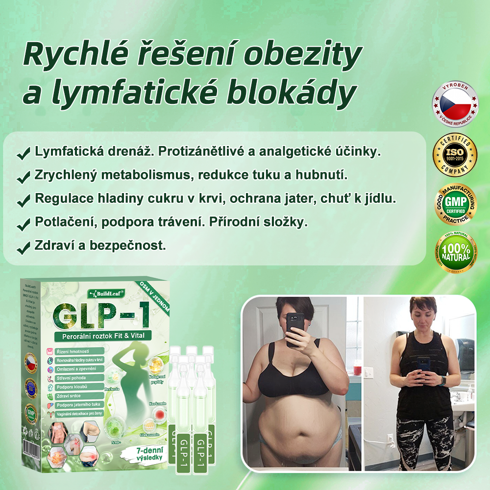 🏥Oficiální obchod ČR | BuildLeaf® GLP-1 8-v-1 Fit & Vital Řešení (Jednou denně, viditelné změny za 7 dní) ✅ Obezita, kardiovaskulární zdraví, cukrovka, spánková apnoe, zdraví střev, problémy se klouby a další.
