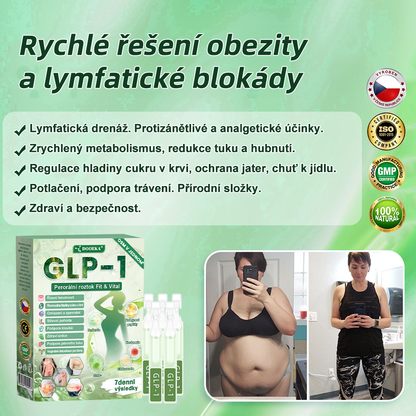 DOOEKA® GLP-1 8 v 1 Fit & Vital perorální roztok – ❖ jednou denně, viditelné změny za 7 dní / při obezitě, kardiovaskulárním zdraví, cukrovce, spánkové apnoi, zdraví střev, kloubních potížích a mnoha dalších stavech